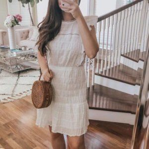 Sleeveless Ruffle Apron Front Short Dress - XL